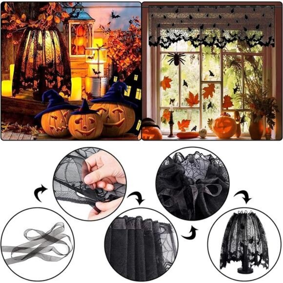 5-Pack Halloween Decorations - Indoor Spider Web - Picture 6 of 8